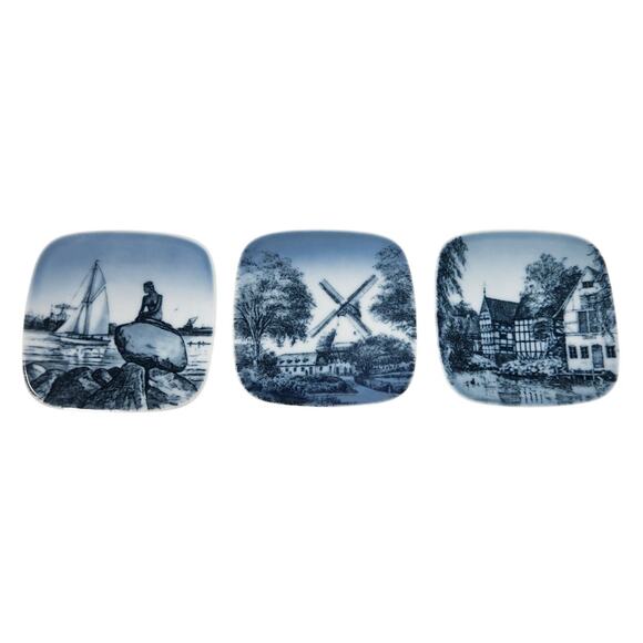 Bing & Grondahl Other - Lot Of 3 Vintage Bing & Grondahl Collectible Plate Square Plaquette Kjeld Bonfil